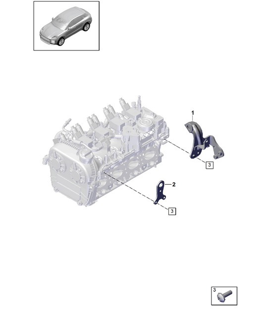Diagram 103-075 Porsche Panamera 970 MK2 (2014-2016) Engine