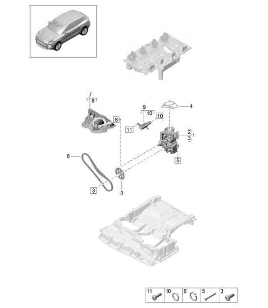 Diagram 104-005 Porsche Cayman 718C (982C) 2017>> Engine