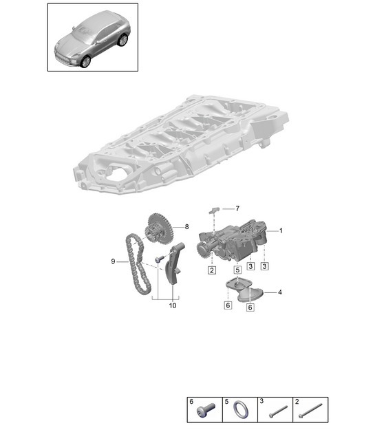 Diagram 104-020 Porsche Cayman 718C (982C) 2017>> Engine