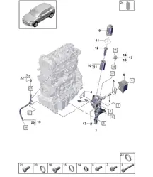 Oil filter / Console / Oil cooler  - PR:T2B - 95B (II / III) Macan 2.0L 2019 - 2024
