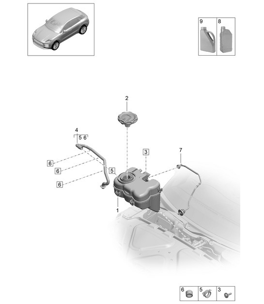Diagram 105-115 Porsche 968 (1992-1995) Engine