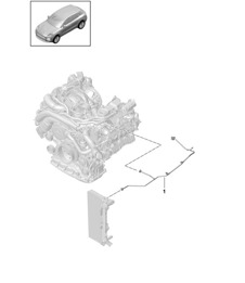 Coolant cooling system / Breather line - PR:TV8 + GP2 -  95B (II / III) Macan 2.9L 2019 - 2024