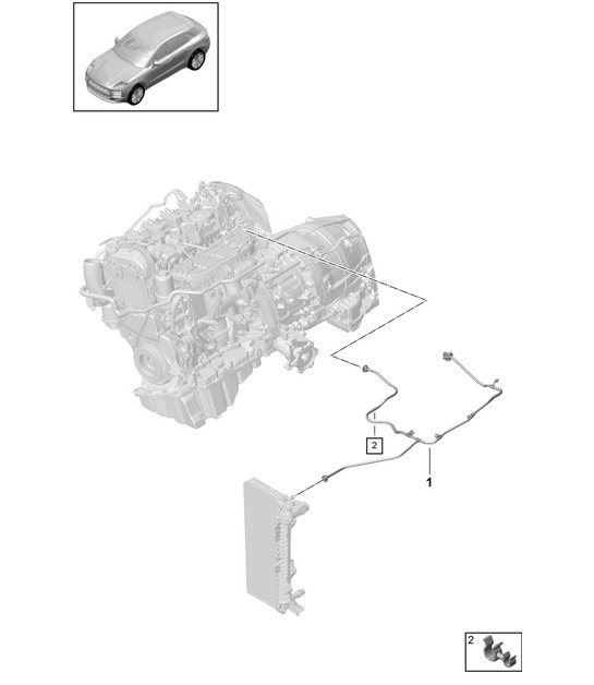 Diagram 105-160 Porsche 968 (1992-1995) Engine