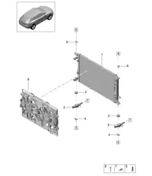 Coolant cooling system / Cooler for coolant - PR:T2G + B09 -  95B (II / III) Macan 2.0L 2019 - 2024