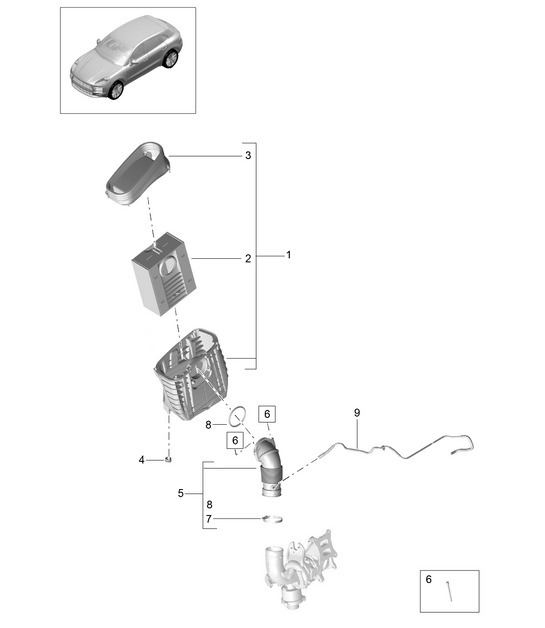 Diagram 106-020 Porsche 968 (1992-1995) Engine
