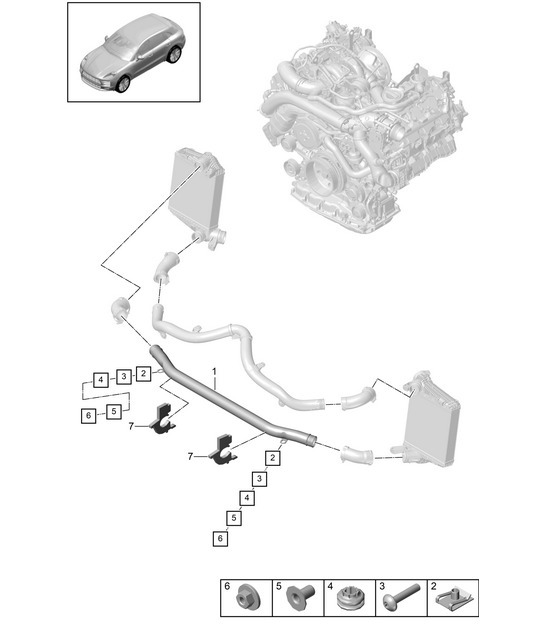 Diagram 107-215 Porsche Macan (95B) MK2 2019-2021 Engine