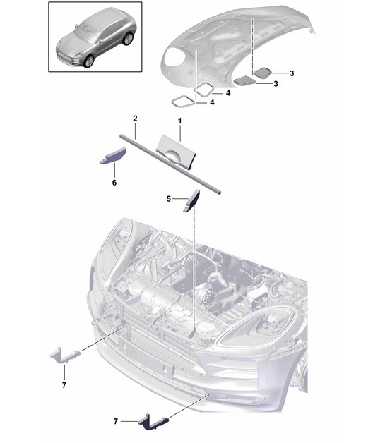 Diagram 107-220 Porsche Macan (95B) MK2 2019-2021 Engine