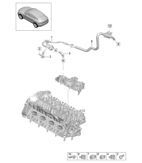 Diagram 107-320 Porsche Macan (95B) MK2 2019-2021 Engine