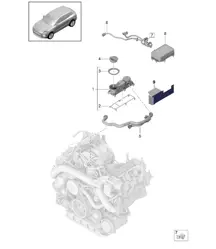 Ventilation for cylinder block oil separator - Model: DLZ,DLZB - 95B (II / III) Macan 3.0L 2019 - 2024