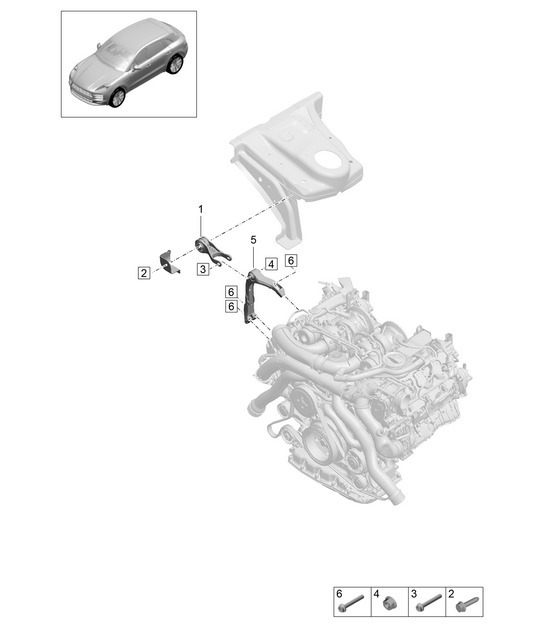 Diagram 109-005 Porsche Macan (95B) MK2 2019-2021 Engine