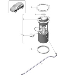 Fuel pump (complete) - PR:GP2 - 95B (II / III) Macan 2019 - 2024