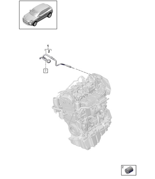 Diagram 201-165 Porsche Macan (95B) MK2 2019-2021 Fuel System, Exhaust System
