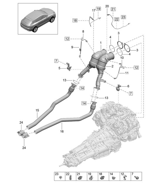 Diagram 202-250 Porsche 9J1.1 Taycan 4S 2020-24 