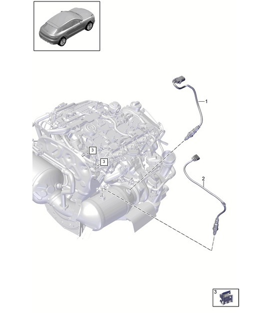 Diagram 202-272 Porsche Macan (95B) MK2 2019-2021 Fuel System, Exhaust System