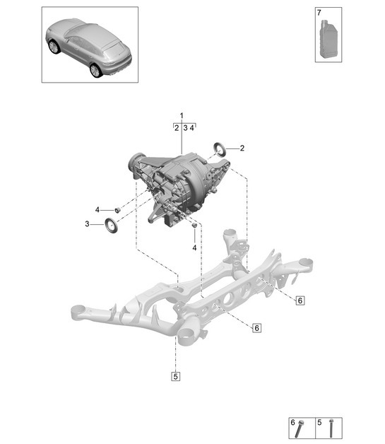 Diagram 305-005 Porsche Macan (95B) MK2 2019-2021 Transmission