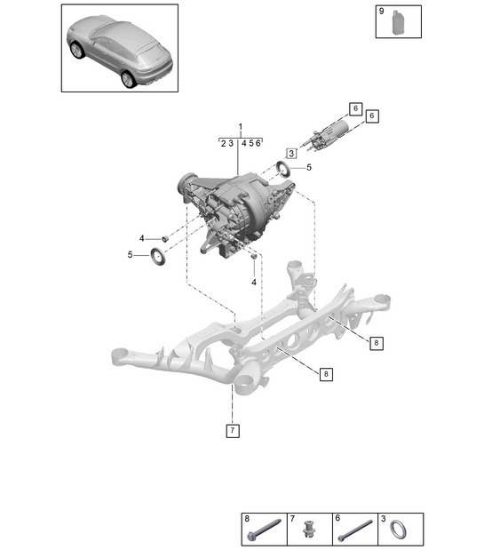 Diagram 305-010 Porsche Macan (95B) MK2 2019-2021 Transmission