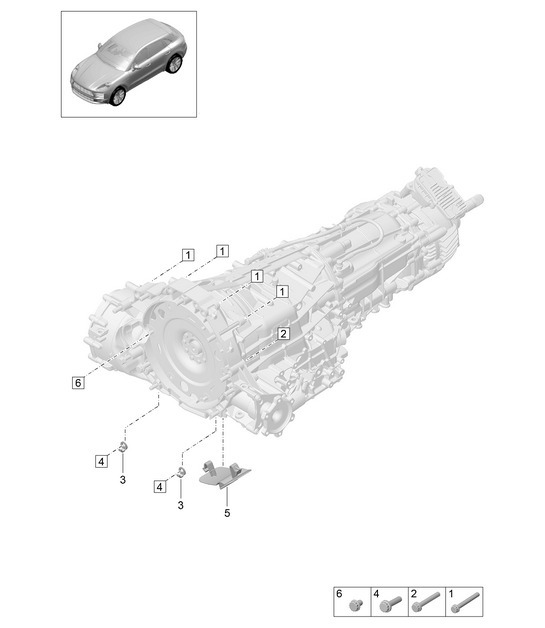 Diagram 306-000 Porsche Macan (95B) MK2 2019-2021 Transmission