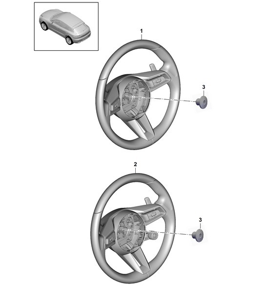 Diagram 403-030 Porsche Macan (95B) MK2 2019-2021 Front Axle, Steering 