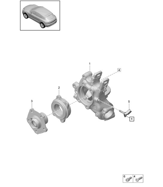 Diagram 501-020 Porsche Macan (95B) MK2 2019-2021 Rear Axle