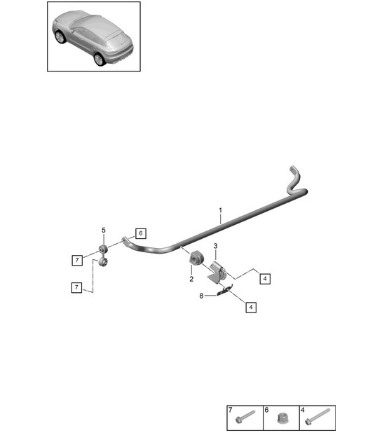 Diagram 502-040 Porsche Macan (95B) MK2 2019-2021 Rear Axle