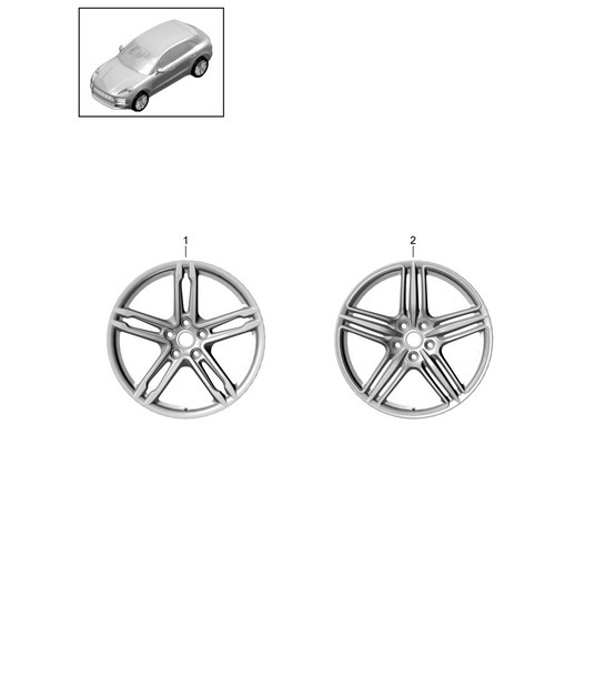 Diagram 601-005 Porsche Macan (95B) MK2 2019-2021 Wheels, Brakes