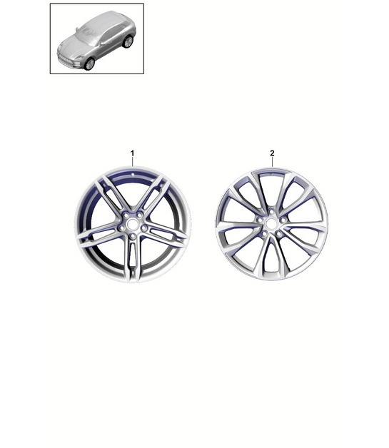 Diagram 601-006 Porsche Macan (95B) MK2 2019-2021 Wheels, Brakes