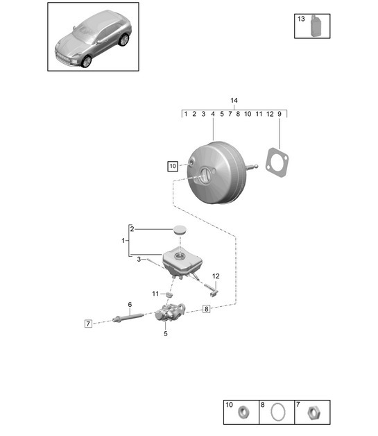 Diagram 604-000 Porsche Macan (95B) MK2 2019-2021 Wheels, Brakes