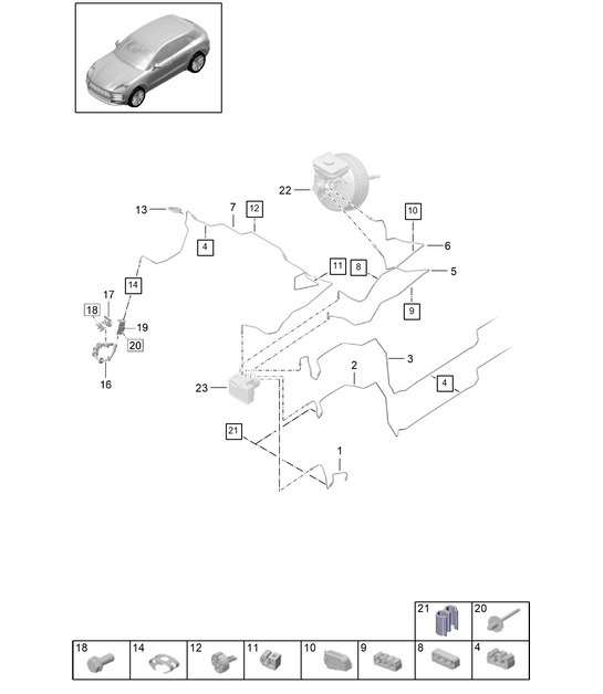 Diagram 604-010 Porsche Macan (95B) MK2 2019-2021 Wheels, Brakes