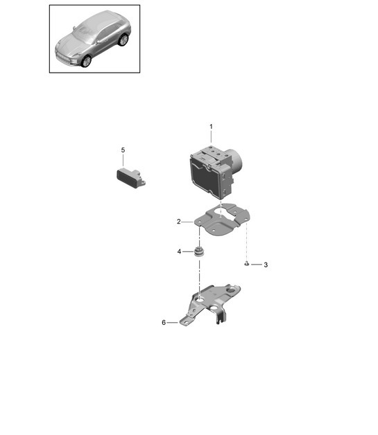 Diagram 605-000 Porsche Macan (95B) MK2 2019-2021 Wheels, Brakes