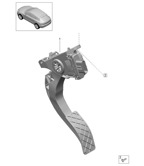 Hand Lever System, Pedal Cluster  Macan (95B) MK2 2019-2021
