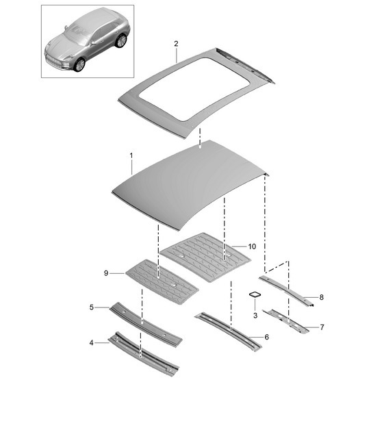 Diagram 801-450 Porsche Macan (95B) MK2 2019-2021 Body