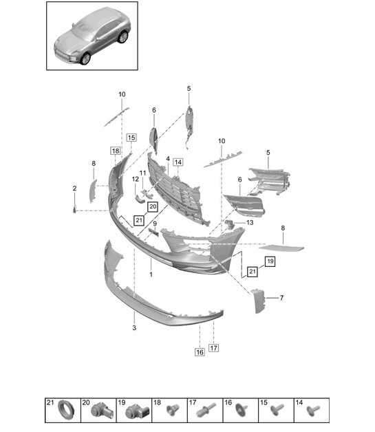 Diagram 802-020 Porsche Macan (95B) MK2 2019-2021 Body