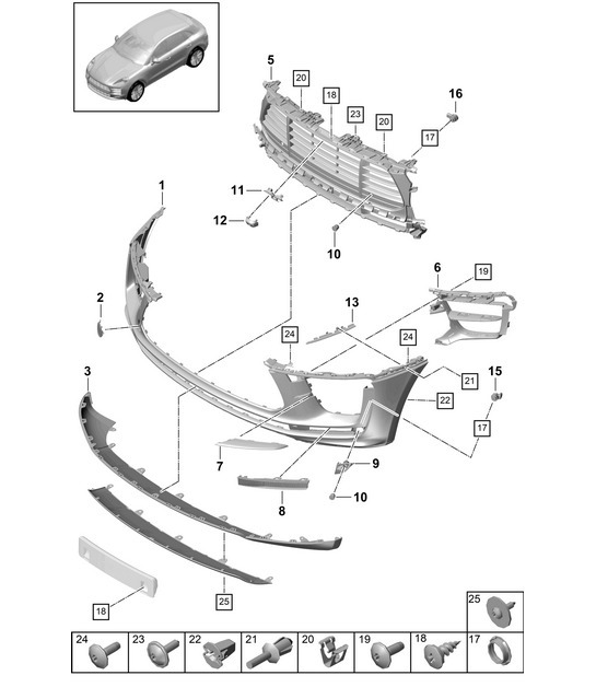 Diagram 802-030 Porsche Macan (95B) MK2 2019-2021 Body
