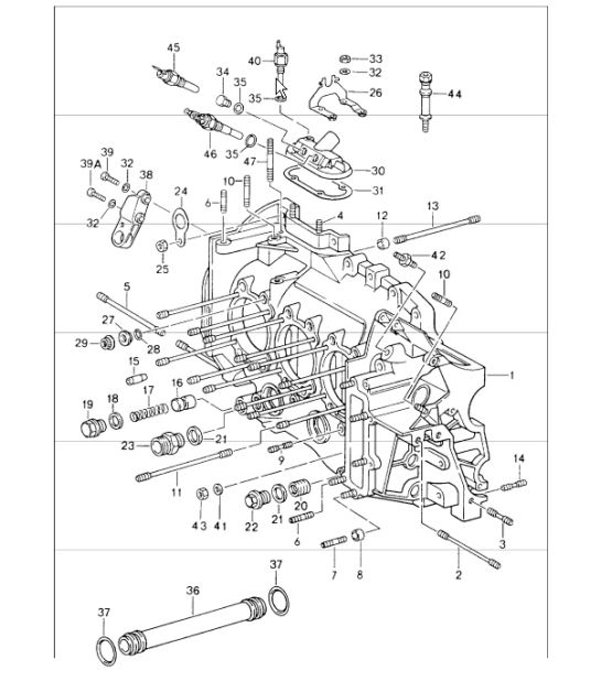 crankcase left 964 1989-94
