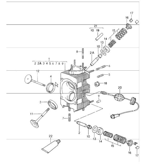Diagram 103-00 Porsche Boxster 718 (982) 2017>> Motore