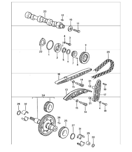 valve control right 964 M64.01/02/03 and M64.50 1989-94