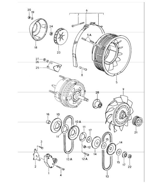 Diagram 105-00 Porsche Boxster 986/987/981 (1997-2016) Motore