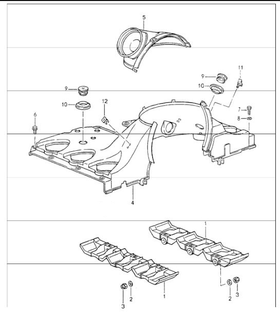Diagram 105-05 Porsche Boxster 986/987/981 (1997-2016) Engine