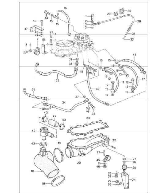 Diagram 107-35 Porsche Boxster S 986 3.2L 2003-04 Motor