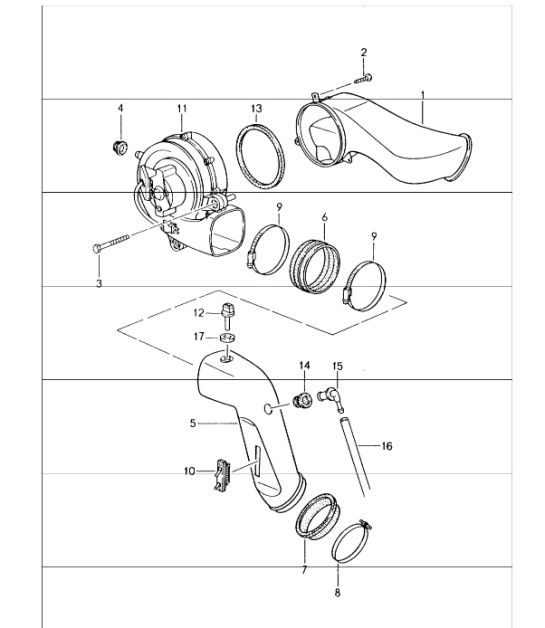 Diagram 108-10 Porsche 970.1 Panamera 4S V8 4.8L 2009-13 Engine