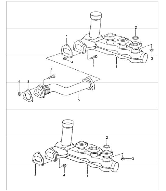 Diagram 202-10 Porsche Macan (95B) MK1 (2014-2018) Fuel System, Exhaust System