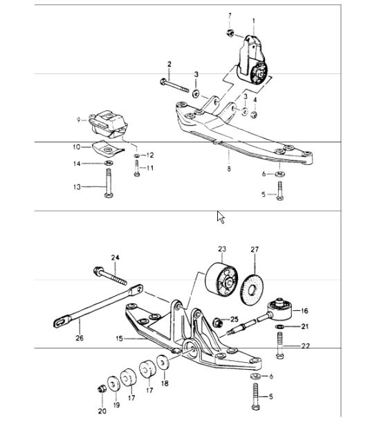 transmission suspension 964 1989-94