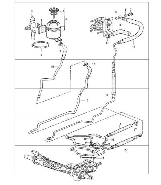 Diagram 403-02 Porsche Macan (95B) MK1 (2014-2018) Front Axle, Steering 