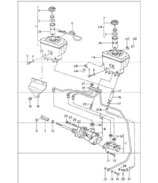 Diagram 604-00 Porsche Boxster 986/987/981 (1997-2016) Roues, Freins