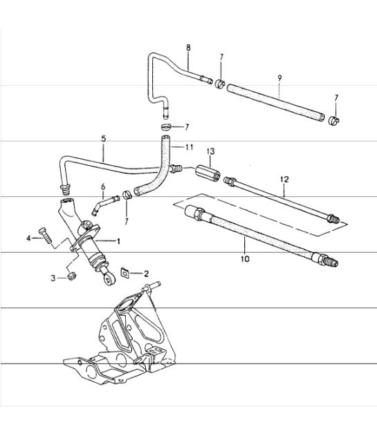 clutch actuation, clutch master cylinder 964 1989-94