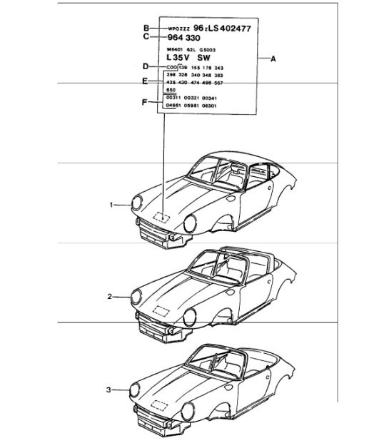 Diagram 801-00 Porsche Macan (95B) MK1 (2014-2018) Body