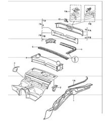 frame rear 964 1989-94