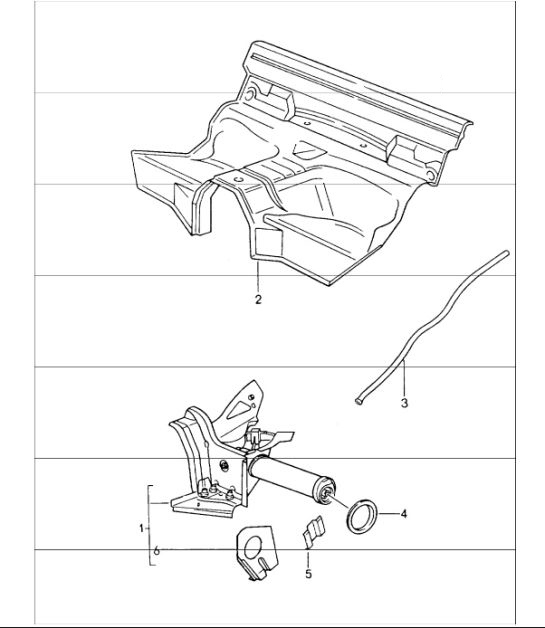 Diagram 801-17 Porsche Cayenne 9PA (955) 2003-2006 Body