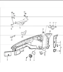 interior panelling front 964 1989-94
