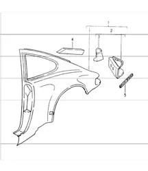 exterior panelling rear 964 COUPE 1989-94
